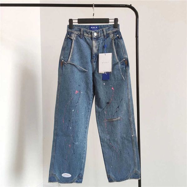 men's jeans hip-hop ader error men women 1:1 korea quality splash ink washed do old hole damage adererror denim pants e27u f2u8, Blue
men's jeans hip-hop ader error men women 1:1 korea quality splash ink washed do old hole damage adererror denim pants e27u f2u8, Blue