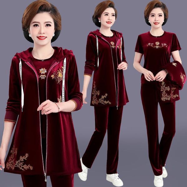 women's two piece pants velour tracksuit women clothing plus size hoodie jacket + velvet suits autumn three sets womens outfits x, White
women's two piece pants velour tracksuit women clothing plus size hoodie jacket + velvet suits autumn three sets womens outfits x, White