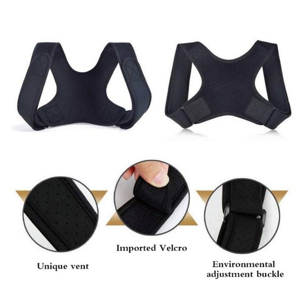 back posture belt corrector support shoulder bandage orthopedic spine pain relief brace waist, Black;gray
back posture belt corrector support shoulder bandage orthopedic spine pain relief brace waist, Black;gray
