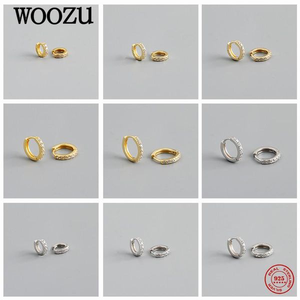 hoop & huggie woozu real 925 sterling silver minimalist pave white zircon earrings for women party french ear buckle jewelry gifts, Golden;silver
hoop & huggie woozu real 925 sterling silver minimalist pave white zircon earrings for women party french ear buckle jewelry gifts, Golden;silver