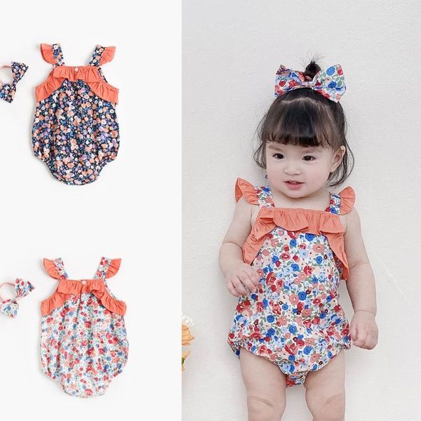 rompers born baby girl sleeveless romper with headbnad floral ruffles onesie bodysuit, Blue
rompers born baby girl sleeveless romper with headbnad floral ruffles onesie bodysuit, Blue