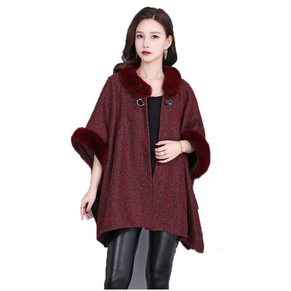 women's fur & faux coat women autumn winter loose khaki black wine red fashion casual thick warm cloak jacket 2021 gh606
women's fur & faux coat women autumn winter loose khaki black wine red fashion casual thick warm cloak jacket 2021 gh606