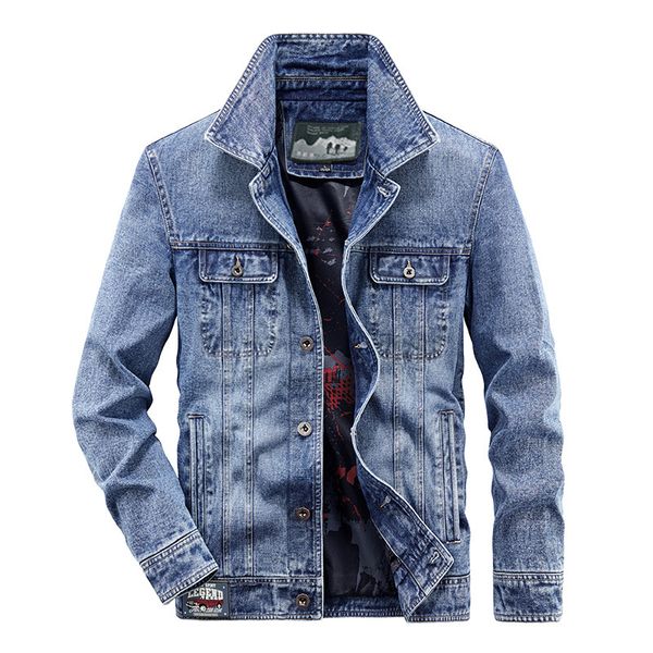 mens denim jacket casual coat spring and autumn fashion jackets new workwear slim fit outerwear overcoat blue jeans, Black;brown
mens denim jacket casual coat spring and autumn fashion jackets new workwear slim fit outerwear overcoat blue jeans, Black;brown