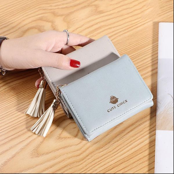 1pc cute women wallet leather card holder mini short tassel small coin purse female ladies case, Red;black
1pc cute women wallet leather card holder mini short tassel small coin purse female ladies case, Red;black