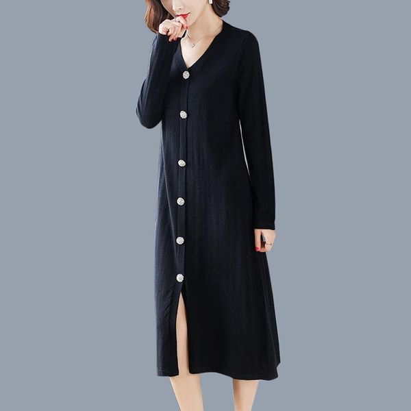 casual dresses spring 2021 knitting long dress women v-neck sleeve fashion loose straight womens, Black;gray
casual dresses spring 2021 knitting long dress women v-neck sleeve fashion loose straight womens, Black;gray