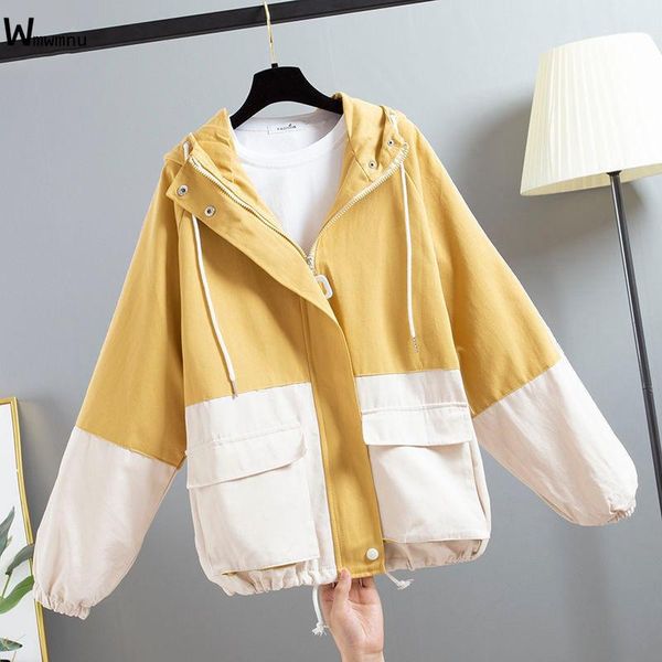 women's jackets student's streetwear sports big pocket oversized coat casual mixed color hooded zip up jacket women patchwork outw, Black;brown
women's jackets student's streetwear sports big pocket oversized coat casual mixed color hooded zip up jacket women patchwork outw, Black;brown