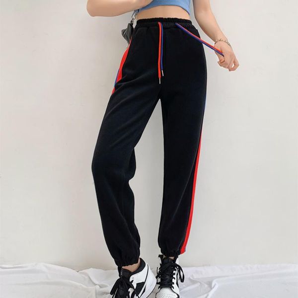 women's pants & capris loose fit gray sweatpants side split retro style women sweatpant street wear plus size elastic waist trouser, Black;white
women's pants & capris loose fit gray sweatpants side split retro style women sweatpant street wear plus size elastic waist trouser, Black;white