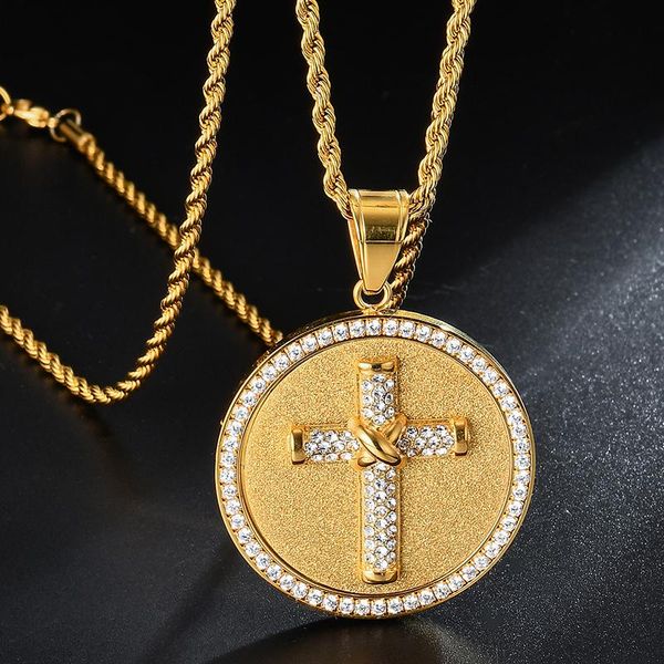 fashion religious round cz zircon necklace christian cross pendant chain female gold color jewelry christmas gift chains, Silver
fashion religious round cz zircon necklace christian cross pendant chain female gold color jewelry christmas gift chains, Silver