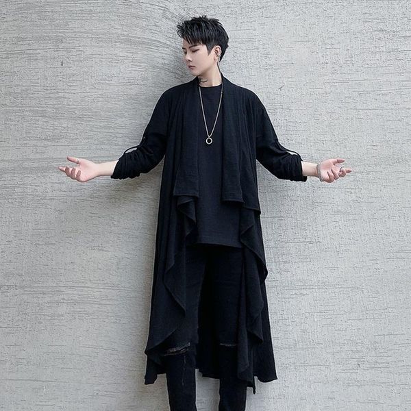 men's sweaters casual long sleeve cardigan male women harajuku streetwear stage men clothing masculino asymmetry design, White;black
men's sweaters casual long sleeve cardigan male women harajuku streetwear stage men clothing masculino asymmetry design, White;black