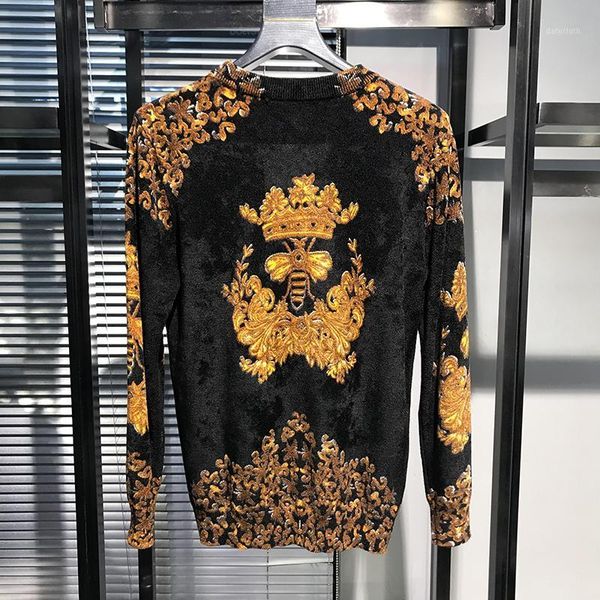 men's sweaters z11193 fashion 2021 runway luxury european design party style clothing, White;black
men's sweaters z11193 fashion 2021 runway luxury european design party style clothing, White;black