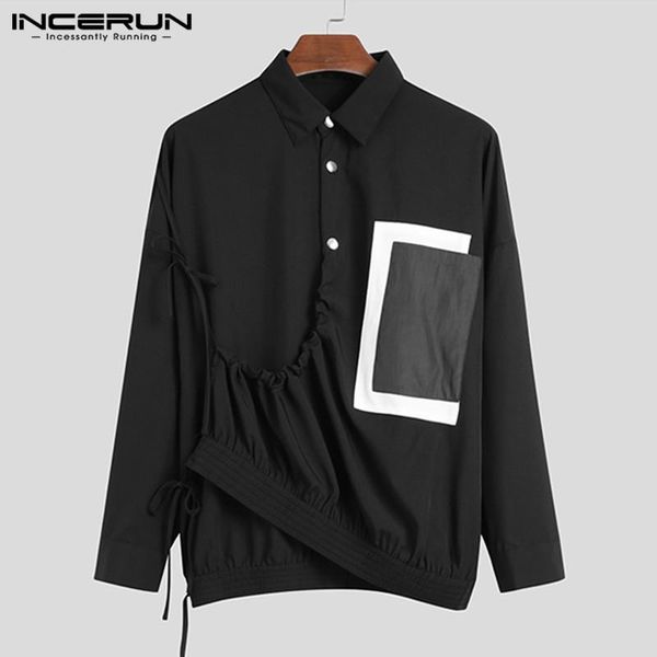fashion men shirt patchwork lace up streetwear korean long sleeve blouse personality lapel casual camisas s -5xl men's shirts, White;black
fashion men shirt patchwork lace up streetwear korean long sleeve blouse personality lapel casual camisas s -5xl men's shirts, White;black