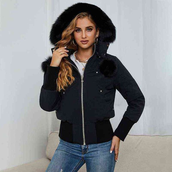 down jacket women's short 2021 new white duck down high-end fox hair collar small man to overcome the winter tide of coat, Black
down jacket women's short 2021 new white duck down high-end fox hair collar small man to overcome the winter tide of coat, Black