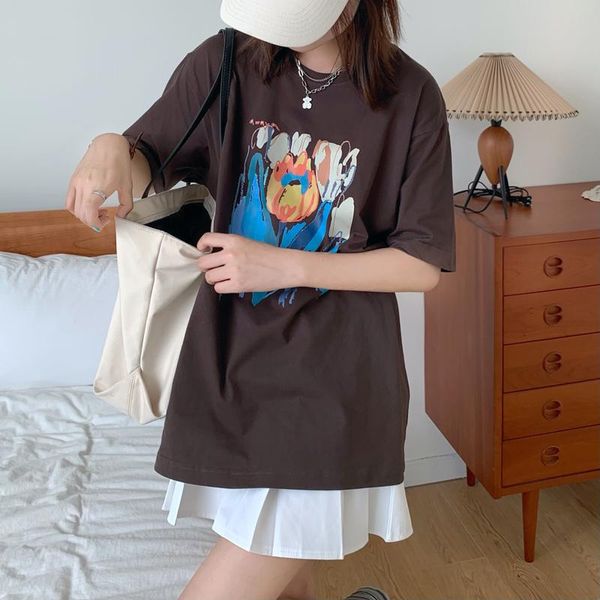 women's t-shirt 2021 summer kawaii fllower graphic sweet girly style woman's short-sleeved cool casual korean friend clothes, White
women's t-shirt 2021 summer kawaii fllower graphic sweet girly style woman's short-sleeved cool casual korean friend clothes, White