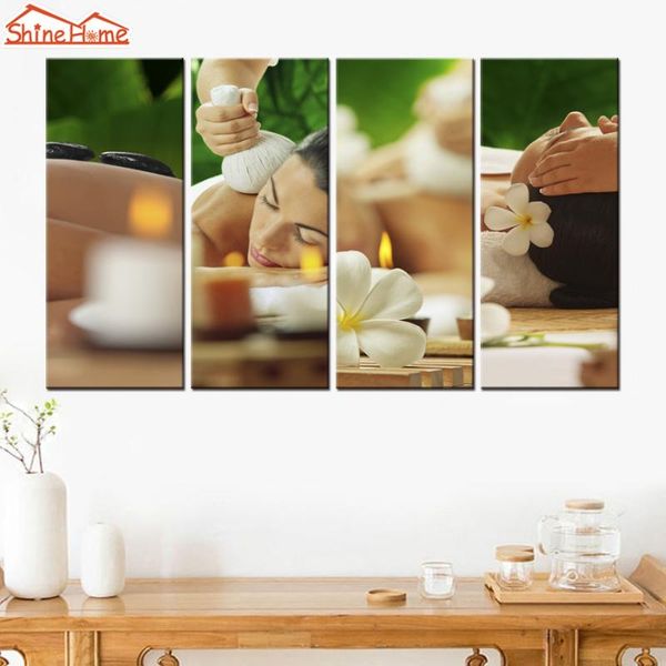 paintings shinehome-4pcs wall art canvas print modular yoga spa nail body salon massage artwork green picture posters and prints
paintings shinehome-4pcs wall art canvas print modular yoga spa nail body salon massage artwork green picture posters and prints