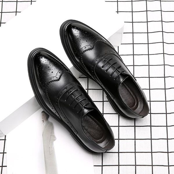 dress shoes men brogue genuine leather formal for italian shoe handmade wedding business oxford male, Black
dress shoes men brogue genuine leather formal for italian shoe handmade wedding business oxford male, Black