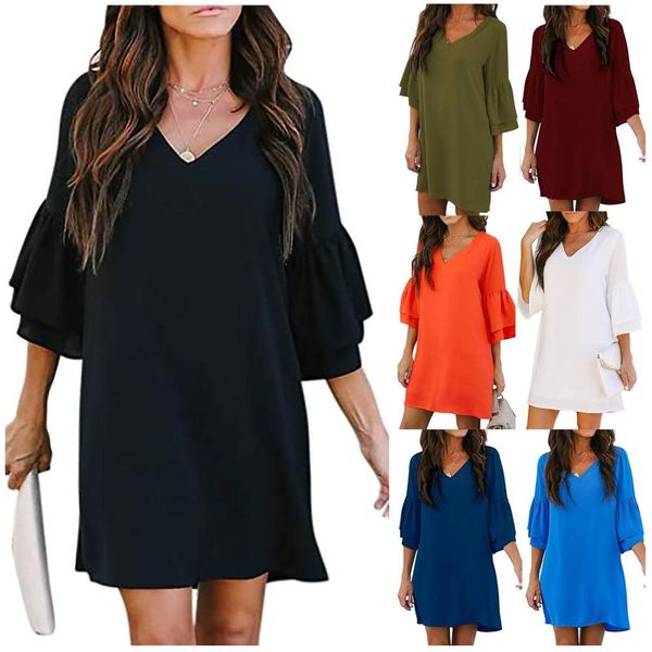 casual dresses ruffles loose v-neck dress women summer short sleeve floral print woman plus size 2021 fashion white beach, Black;gray
casual dresses ruffles loose v-neck dress women summer short sleeve floral print woman plus size 2021 fashion white beach, Black;gray
