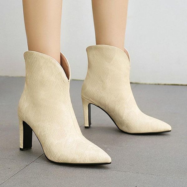 boots lady pointed toe thick heel fashion short snakeskin pattern autumn winter loose women's shoes, Black
boots lady pointed toe thick heel fashion short snakeskin pattern autumn winter loose women's shoes, Black