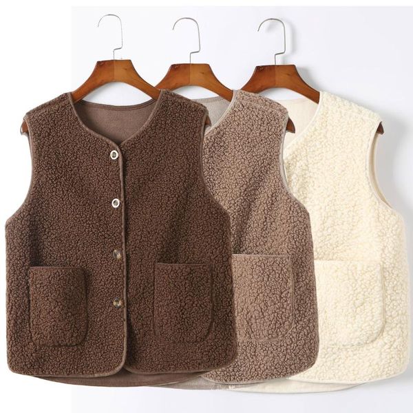women's vests lamb hair vest women winter short style 2021 korean loose plush waistcoat western coat, Black;white
women's vests lamb hair vest women winter short style 2021 korean loose plush waistcoat western coat, Black;white