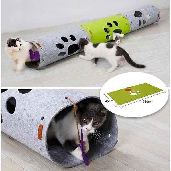 felt cat toys tunnel foldable folding split joint blanket kittens interactive fun playing game hide teasing
felt cat toys tunnel foldable folding split joint blanket kittens interactive fun playing game hide teasing