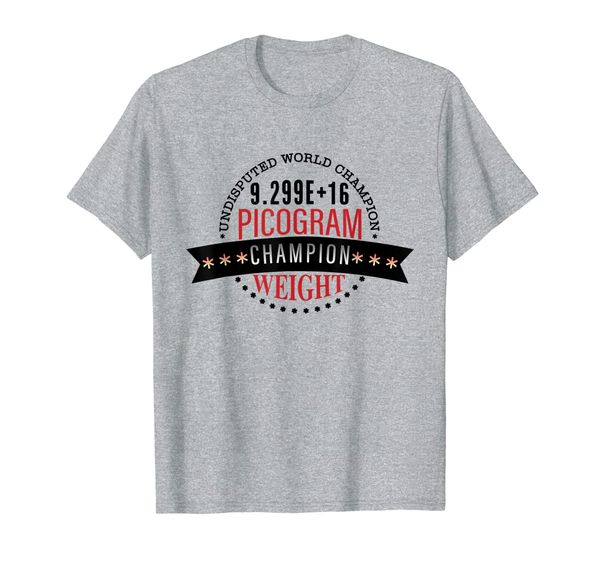 picogram weight champ t-shirt, White;black