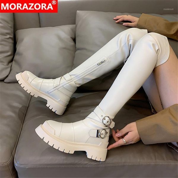 boots morazora 2021 fashion women genuine leather square heels round toe platform over the knee black rice white1
boots morazora 2021 fashion women genuine leather square heels round toe platform over the knee black rice white1