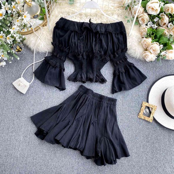 two piece dress 2021 autumn long flare sleeve slash neck slim short mini pleated skirt women set outfits mi024 j4nh, White
two piece dress 2021 autumn long flare sleeve slash neck slim short mini pleated skirt women set outfits mi024 j4nh, White