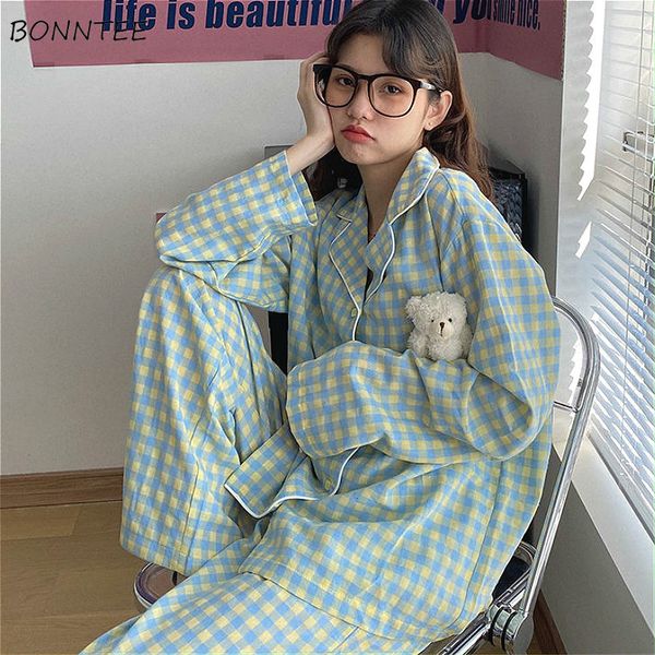 Women's Sleepwear Autumn Pajama Sets Ulzzang Plaid Preppy Long Sleeve Soft Lovely Girls Nightwear Loose Trendy Daily Chic 2 Piece Womens V24C, Black;red
Women's Sleepwear Autumn Pajama Sets Ulzzang Plaid Preppy Long Sleeve Soft Lovely Girls Nightwear Loose Trendy Daily Chic 2 Piece Womens V24C, Black;red