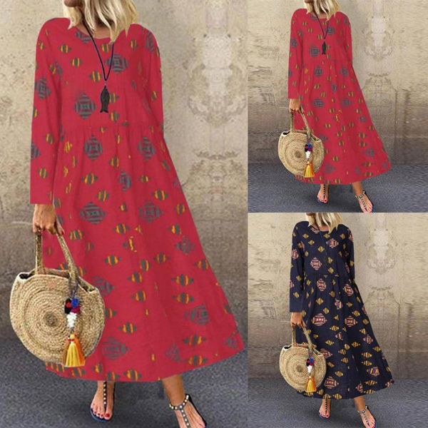 fashion women's dress printing loose big code sundress female cotton and linen long sleeves maxi sukienki casual dresses, Black;gray
fashion women's dress printing loose big code sundress female cotton and linen long sleeves maxi sukienki casual dresses, Black;gray