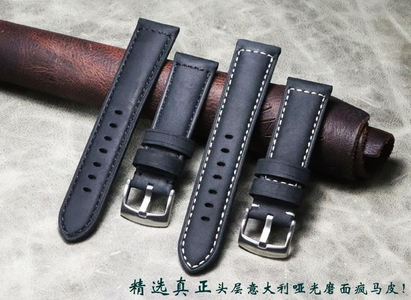watch bands handmade accessories vintage genuine leather 22mm 24mm wristband watchband watchstrap casual black belt, Black;brown 
watch bands handmade accessories vintage genuine leather 22mm 24mm wristband watchband watchstrap casual black belt, Black;brown