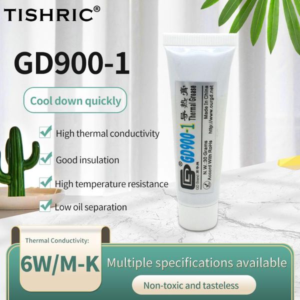 fans & coolings tishric 30g thermal grease gd900 1 thermally conductive adhesive paste for cpu heatsink melt radiator
fans & coolings tishric 30g thermal grease gd900 1 thermally conductive adhesive paste for cpu heatsink melt radiator