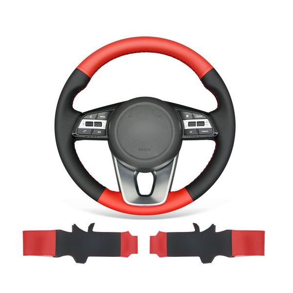 diy hand stitched soft non-slip black leather steering wheel cover for kia k5 optima / cee'd ceed forte
diy hand stitched soft non-slip black leather steering wheel cover for kia k5 optima / cee'd ceed forte