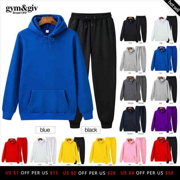two pieces set fashion hooded sweatshirt men's sportswear hoodie autumn men's hoodie + pants sets g1214, Black
two pieces set fashion hooded sweatshirt men's sportswear hoodie autumn men's hoodie + pants sets g1214, Black