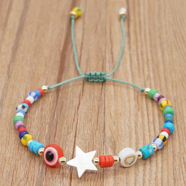 charm bracelets go2boho evil eye bracelet star rainbow beaded for women heishi disc colorful beads fashion pulseras jewelry, Golden;silver
charm bracelets go2boho evil eye bracelet star rainbow beaded for women heishi disc colorful beads fashion pulseras jewelry, Golden;silver