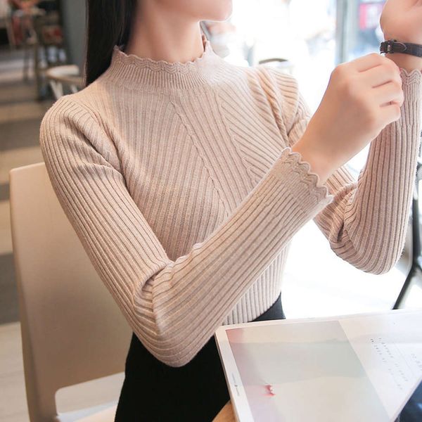 women's sweaters tees sweater half turtleneck bottom coat with autumn and winter clothing 6iek 10r8, White;black
women's sweaters tees sweater half turtleneck bottom coat with autumn and winter clothing 6iek 10r8, White;black