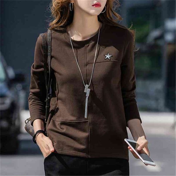 spring autumn loose sweatshirt women casual star appliques pullover purple white coffee cotton long sleeve ropa mujer c9d002y 210421, Black
spring autumn loose sweatshirt women casual star appliques pullover purple white coffee cotton long sleeve ropa mujer c9d002y 210421, Black