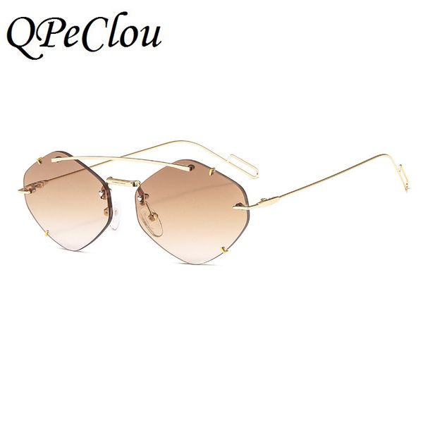 summer sunglasses fashion modern small rimless women brand vintage metal punk sun glasses men irregular shades oculos feminino, White;black
summer sunglasses fashion modern small rimless women brand vintage metal punk sun glasses men irregular shades oculos feminino, White;black