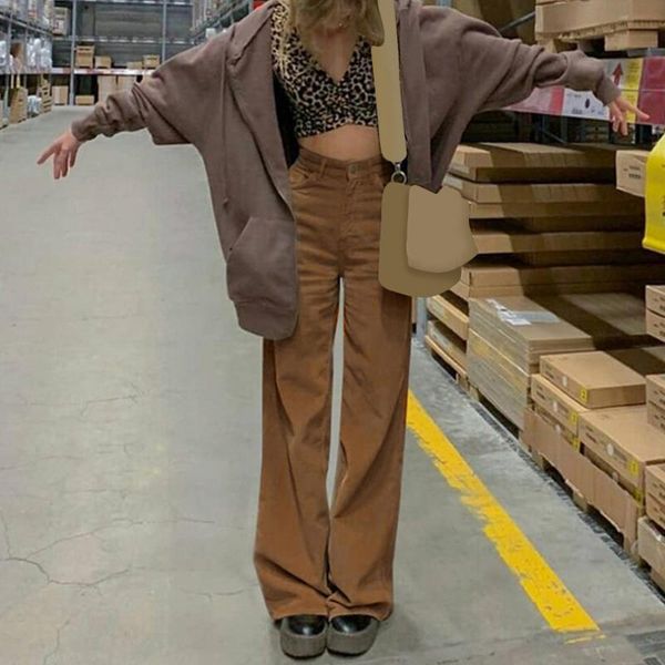 women's pants & capris ladies' vintage trousers y2k baggy brown corduroy mopping drape solid color street wide-leg casual harajuku, Black;white
women's pants & capris ladies' vintage trousers y2k baggy brown corduroy mopping drape solid color street wide-leg casual harajuku, Black;white