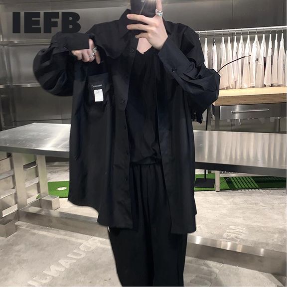 men's casual shirts iefb shawl design long sleeve shirt mens black white grey lapel single breasted korean chic oversize 2021 autumn 9, White;black
men's casual shirts iefb shawl design long sleeve shirt mens black white grey lapel single breasted korean chic oversize 2021 autumn 9, White;black