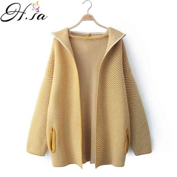 h.sa hooded sweater and cardigans sleeve oversized cardigan sweaters women open stitch long knit jacket stripe coat 210417, White;black
h.sa hooded sweater and cardigans sleeve oversized cardigan sweaters women open stitch long knit jacket stripe coat 210417, White;black