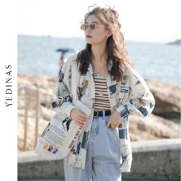 yedinas vintage print blouse women casual long sleeve female shirt korean style streetwear ladies spring 210527, White
yedinas vintage print blouse women casual long sleeve female shirt korean style streetwear ladies spring 210527, White