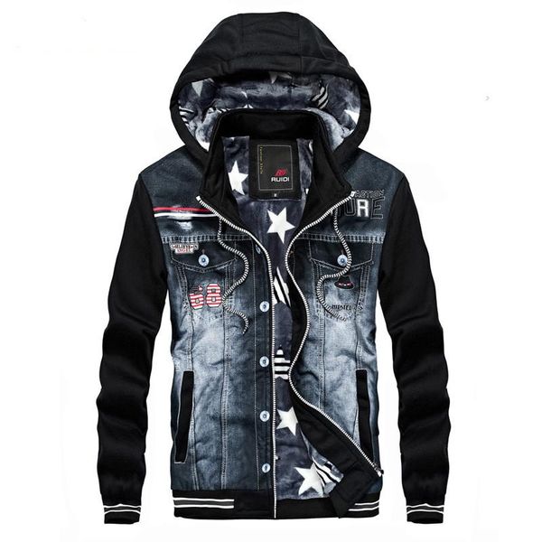 men's jackets moruancle mens casual denim and coats fleece lined jeans jacket outerwear with removable hood patchwork letter printed, Black;brown
men's jackets moruancle mens casual denim and coats fleece lined jeans jacket outerwear with removable hood patchwork letter printed, Black;brown