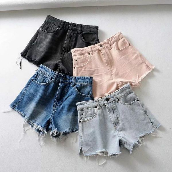 women's jeans dm001 summer style, korean version of high waist wash do old multi-color fur edge worn denim shorts, Blue
women's jeans dm001 summer style, korean version of high waist wash do old multi-color fur edge worn denim shorts, Blue