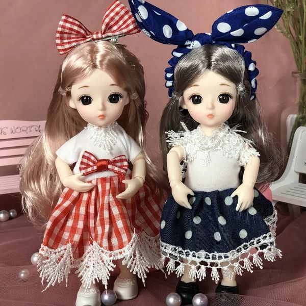 New 17cm Bjd Doll 13 Movable Joints 3D Real Eye High-end Dress Can Dress Up Fashion Nude Doll Children DIY Girl Toy Best Gift
New 17cm Bjd Doll 13 Movable Joints 3D Real Eye High-end Dress Can Dress Up Fashion Nude Doll Children DIY Girl Toy Best Gift