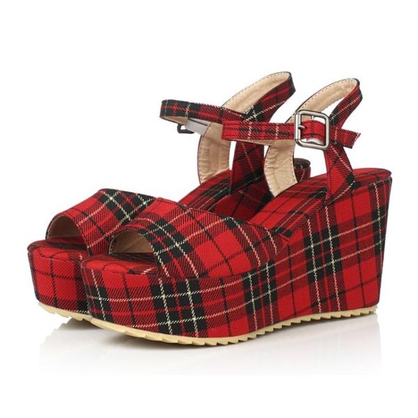 sandals olome womens plaid lattice punk shoes platform wedge high heel creepers japanese harajuku slingbacks british styles, Black
sandals olome womens plaid lattice punk shoes platform wedge high heel creepers japanese harajuku slingbacks british styles, Black