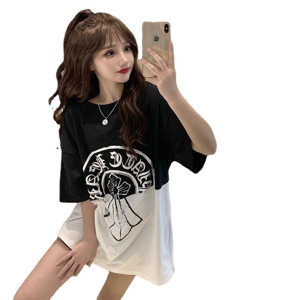 crosin short sleeve t-shirt women's 2021 new korean summer round neck loose medium length color matching printing tre, White
crosin short sleeve t-shirt women's 2021 new korean summer round neck loose medium length color matching printing tre, White