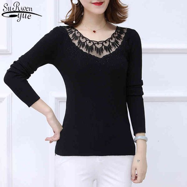 hollow long sleeve loose all-match autumn fashion lace bottoming shirt thin sweater women's knitted pullover 10976 210427, White;black
hollow long sleeve loose all-match autumn fashion lace bottoming shirt thin sweater women's knitted pullover 10976 210427, White;black