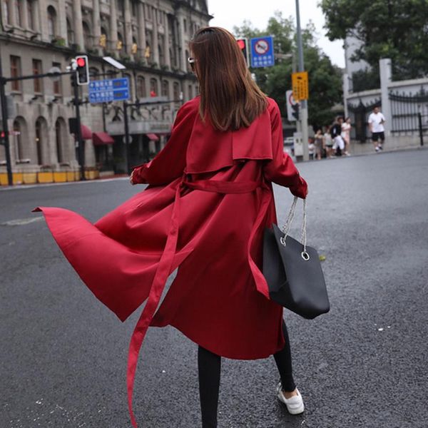 women's trench coats 2021 long women spring autumn winter trenches fashion casual coat overcoats windbreaker outwear khaki red trenchco, Tan;black
women's trench coats 2021 long women spring autumn winter trenches fashion casual coat overcoats windbreaker outwear khaki red trenchco, Tan;black