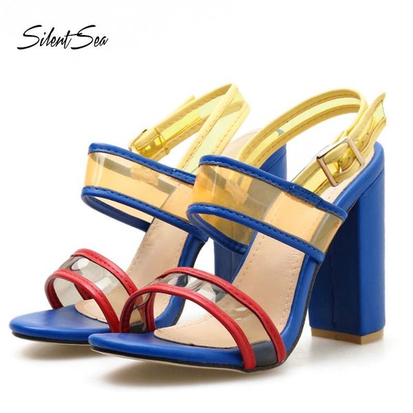silentsea women fashion transparent sandals ankle high heels block party open toe shoes sandalia feminina brand, Black
silentsea women fashion transparent sandals ankle high heels block party open toe shoes sandalia feminina brand, Black