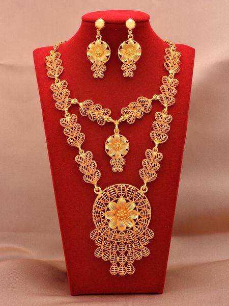 earrings & necklace 24k gold plated filled big necklaces jewelry set bridal gifts ethiopia jewellery sets for women, Silver
earrings & necklace 24k gold plated filled big necklaces jewelry set bridal gifts ethiopia jewellery sets for women, Silver