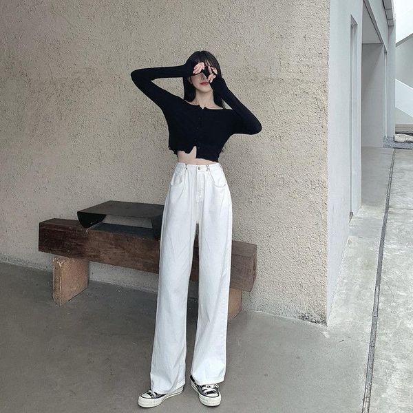 women's jeans 2021 spring & autumn simple loose stretch plus size korean high waist slim casual women wide leg pants, Blue
women's jeans 2021 spring & autumn simple loose stretch plus size korean high waist slim casual women wide leg pants, Blue